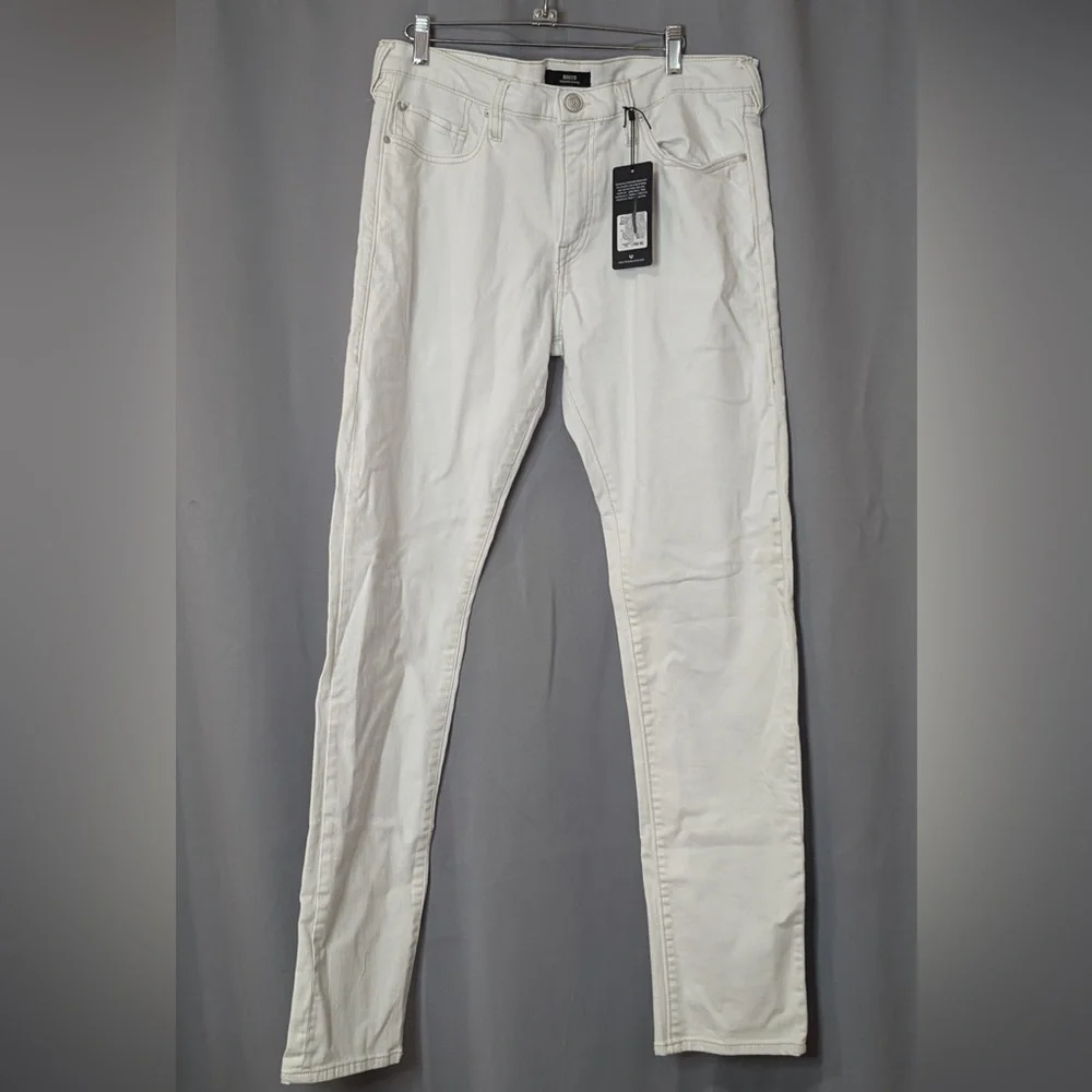 NWT TRUE RELIGION ROCCO RENEGADE optic white denim jean pant relaxed skinny - Picture 9 of 12